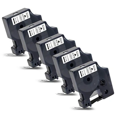 Afbeelding van 5 x Labelwell compatibele labeltapes voor Dymo D1 40913 S0720680, zwart op wit, LabelManager 160 280 260P 360D 420P 500TS LabelWriter 450 Duo LabelPoint 150 250