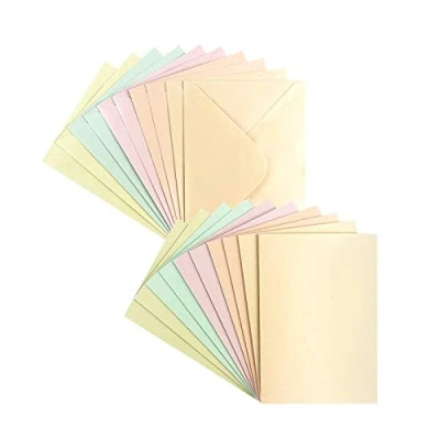 Afbeelding van Ideen mit Herz Wenskaartenset, parelmoer afwerking, 10 kaarten ca. 250 g/m² + enveloppen 120 g/m², in 5 pastelkleuren, 10,5 cm x 14,8 (C6)