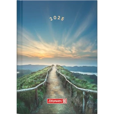 Afbeelding van BRUNNEN Zakagenda model 731 (2025) &quot;Mountain Trail&quot;, 2 pagina&#039;s = 1 week, A6, 144 pagina&#039;s, grafische omslag, kleurrijk