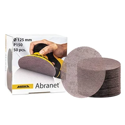 Afbeelding van Mirka 5423205015 schuurpapier, Abanet, 125 mm diameter, 150 gram, 50 stuks