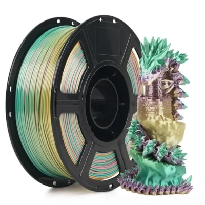 Afbeelding van FLASHFORGE 3D Printer Filament Triple Color Silk PLA 1.75mm Geel, Cyaan, Magenta