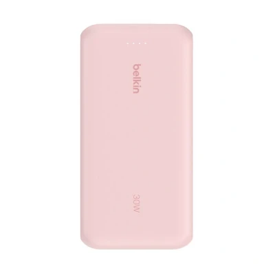 Afbeelding van Belkin Powerbank 20.000mAh roze 30W integr.USB C kabel BPB024hqPK,