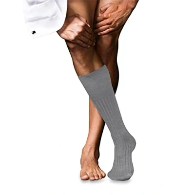 Afbeelding van FALKE Heren Kniekousen No. 13 M KH Katoen Lang eenkleurig 1 Paar, Grijs (Mid Grey Melange 3530), 45 46