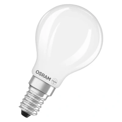 Afbeelding van OSRAM LED lamp Star mini bolvorm P40 filament, 2700 K warm wit, 3,4 W, E14, mat, 470 lm, 15.000 h, voor tafel en pendelarmaturen, niet verblindend