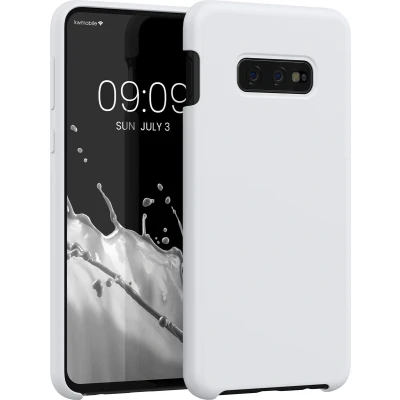Afbeelding van kwmobile telefoonhoesje geschikt voor Samsung Galaxy S10e Hoesje met siliconen coating Smartphone case in mat wit