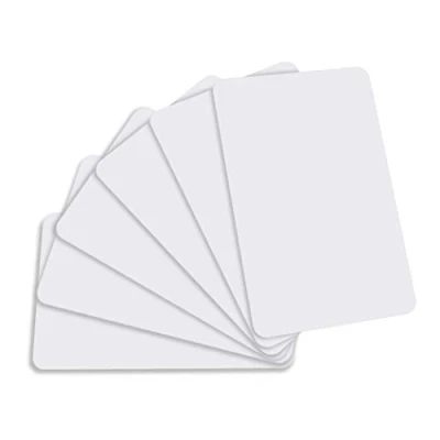 Afbeelding van 30 stuks premium kwaliteit PVC plastic ID witte blanco kaarten visitekaartjes kaarten, voor Zebra kaart printers, compatibel met alle kaartprinters