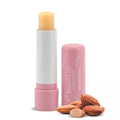 Afbeelding van Jean &amp; Len Sensitive Lip Balsem met biologische sheaboter en amandelolie, kalmeert, beschermt de lippen tegen uitdrogen, voor soepele zachte lippen, zonder minerale olie, parfumvrij