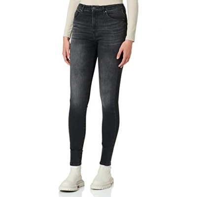 Afbeelding van ONLY Onlroyal HIGH Waist Skinny Pimbox Jeans Fit, Dames, Maat: Sx32, Washed black