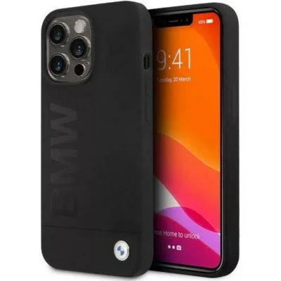 Afbeelding van BMW Silicone Back Case (MagSafe Compatible) Geschikt voor Apple iPhone 13 Pro (6.1&quot;) Zwart