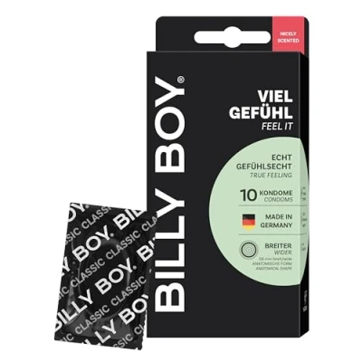 Afbeelding van BILLY BOY condooms Real Feel 10 stuks 56 mm Natuurlijk aanvoelende met een aangenaam parfum (1x10 stuks)
