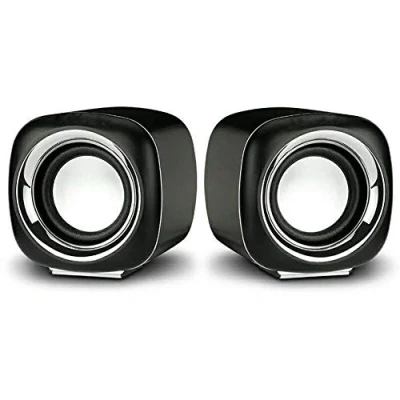 Afbeelding van Bolwins F88DS USB luidspreker, 6 W, draagbare mini pc luidspreker met 3,5 mm jack voor computer en laptops, dynamisch geluid, voeding