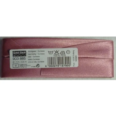 Afbeelding van Prym 903885 biasband Duchesse 40/20 mm oudroze, 100% PES, vouwen