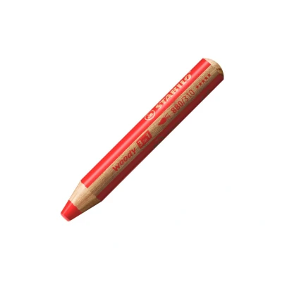 Afbeelding van Kleurpotloden STABILO 880 woody 3 in 1 multitalent rood