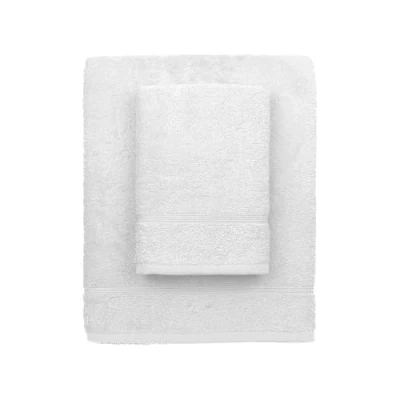 Afbeelding van zer0bed, Badhanddoeken paars, set van 2 badhanddoeken, gezichtsdoek, bidethanddoek, effen, wit, 100% katoen, stuks