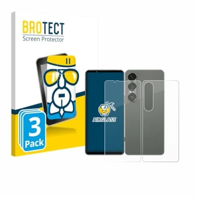 Afbeelding van BROTECT Screenprotector voor Sony Xperia 1 VII (Voor+Achter) Folie Beschermfolie Beschermglas transparant (3 Stuks)