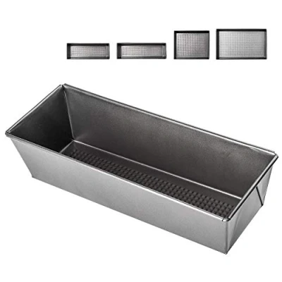Afbeelding van KADAX Bakplaat, Bakvorm voor Cake, Taart, Brood, Brownie, Staal anti aanbak, Taartpan, stevig, Cake Bakvorm, gemakkelijk schoon te maken, rechthoekig, zilver (31 x 11,5 7,5cm)
