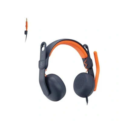 Afbeelding van Logitech Zone Learn Bekabelde headset met microfoon voor scholieren comfortabele en verstelbare kinderen 3 5 mm AUX Windows/MacOS/iPadOS/Android/mobiele apparaten on ear blauw Eén maat