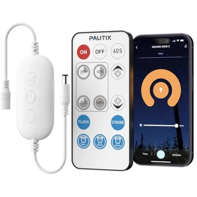 Afbeelding van PAUTIX Wifi/Bluetooth led controller voor ledstrips, licht 12 24 V, dimbaar met RF afstandsbediening/smart app/Alexa besturing