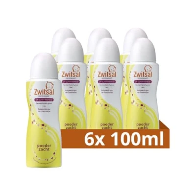 Afbeelding van 6x Zwitsal Poederzacht Deospray 100ml kopen? Nu in de aanbieding bij Voordelig