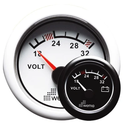 Afbeelding van Wema Voltmeter 24 Volt wit