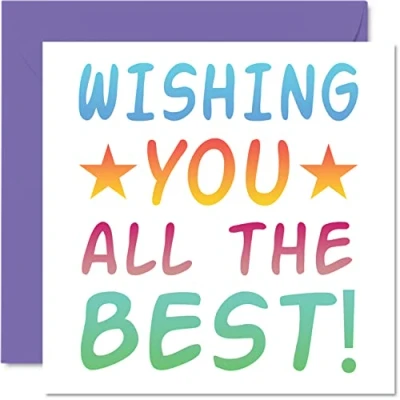 Afbeelding van Leaving Cards voor Collega&#039;s Vrouwen Mannen Wishing You All The Best Sorry Your Good Luck In New Job Card, 145mm x Wenskaarten, Grappige Gifts Gefeliciteerd Kaart