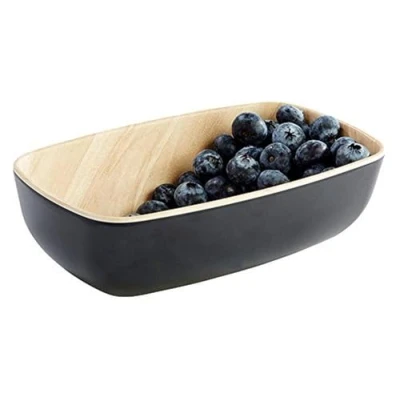 Afbeelding van APS 84556 FRIDA GN 1/9 rechthoekige melamine schaal, 17, 6 x 10, 8 5, 5 cm, 0, l, zwart/beige