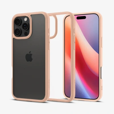 Afbeelding van Spigen Ultra Hybrid Case Compatibel met iPhone 16 Pro Max hoejse Rose Titanium