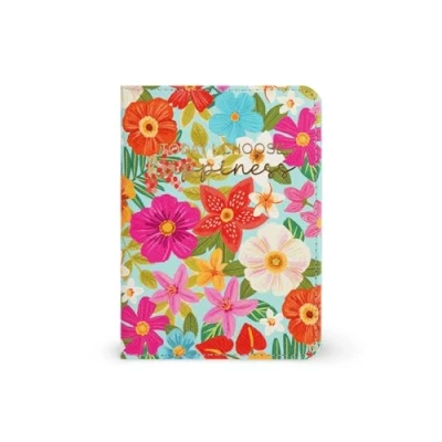 Afbeelding van Legami paspoorthouder met bloemen, voor reizen, paspoorthoes, 1 paspoorttas, 4 kaartvakken, RFID bescherming, 10,5 x 14 cm, bloemenmotief, Turkoois, S, Casual