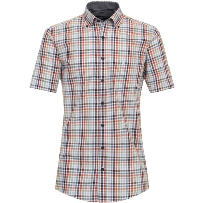 Afbeelding van Casa Moda casual overhemd korte mouw blauw