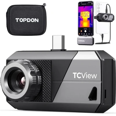Afbeelding van TOPDON TS001 Warmtebeeldcamera Android, observatiebereik 0,1 tot 500 m, 9 mm instelbare lens, 256 x 192 IR resolutie, handmatig scherpstellende warmtebeeldcamera&#039;s voor jacht, outdoor, printplaten,