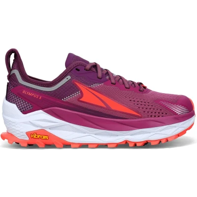 Afbeelding van Altra Olympus 5 Trail hardloopschoenen, Dames, Maat: 38, Purple/orange Textiel/ synthetisch