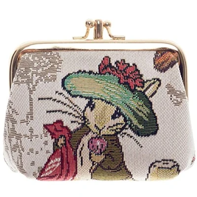Afbeelding van Portemonnee klip Gobelinstof Peter Rabbit Benjamin Beatrix Potter