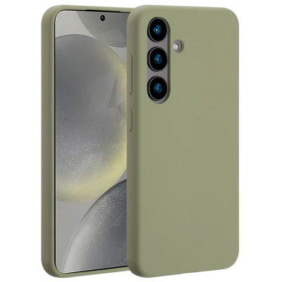Afbeelding van Samsung Galaxy S24 MagSafe Hoesje Siliconen en TPU (zacht) Accezz Softcase/Backcover Lichtgroen Telefoonhoesje