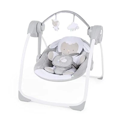 Afbeelding van Bright Starts Ingenuity Comfort2Go Portable Swing Cuddle Lamb Babyschommel K12184