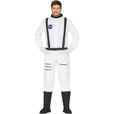 Afbeelding van Fiestas Guirca Volwassenkostuum Astronaut wit M (48 50)