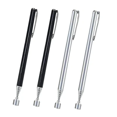 Afbeelding van SyiXute Telescoopstang, magnetisch, draagbaar, uittrekbaar, 65 cm, van roestvrij staal, voor sleutels, munten, pennen, schroeven, 4 stuks