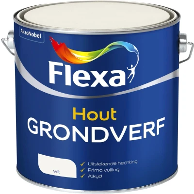 Afbeelding van flexa grondverf wit 2.5 ltr