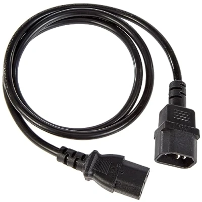 Afbeelding van PremiumCord Verlengkabel voor PC 230V 1m, IEC 320, bus naar stekker, 320 C13 C14, stroomkabel, kleur zwart