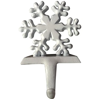 Afbeelding van Gevormde Kous Hangers Kerstversiering (Witte Sneeuwvlok)