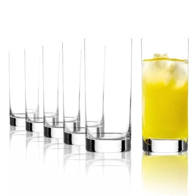 Afbeelding van Stölzle Lausitz Saftdrink New York Bar Waterglazen, set van 6 glazen, vaatwasmachinebestendig, grote sapglazen, universele glazen loodvrij kristalglas, hoogwaardige kwaliteit (380 ml)