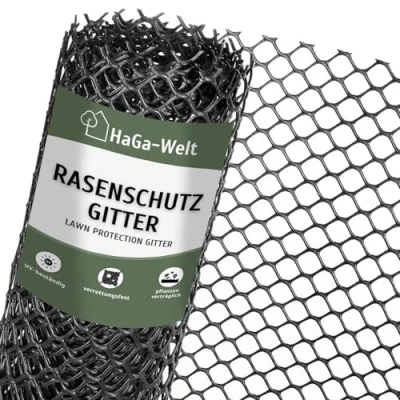 Afbeelding van HaGa® Gazonbeschermingsrooster, 1,3 m x 5 m, bodemversterking, gazonrooster, begaanbaar, bestand tegen verrotting, extreem stabiel