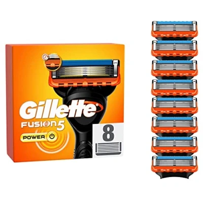 Afbeelding van Gillette Fusion5 Power Navulmesjes Voor Mannen, 8 Navulmesjes, Met Beschermende Strip Om Nog Beter Te Glijden