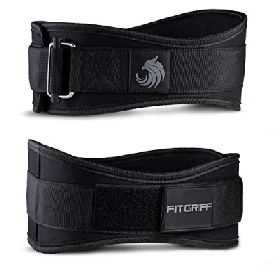 Afbeelding van Fitgriff® V2 gewichthefgordel voor dames en heren, bodybuilding, krachttraining, crossfit, trainingsriem, gewichtheffen riem, gym workout (full zwart, XXS)