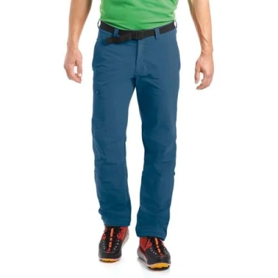 Afbeelding van Maier Sports Nil Wandelbroek voor heren, waterafstotende outdoorbroek trekking en hiking, PFC vrij, mSTRETCH pro 4 &amp; Dryprotec, oprolfunctie, blauw, 46 (W31/32/L31)