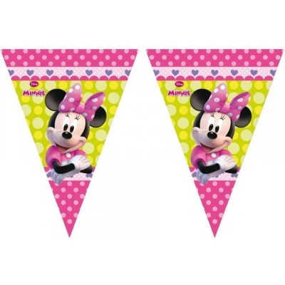 Afbeelding van Vlaggenlijn Minnie Mouse lime roze