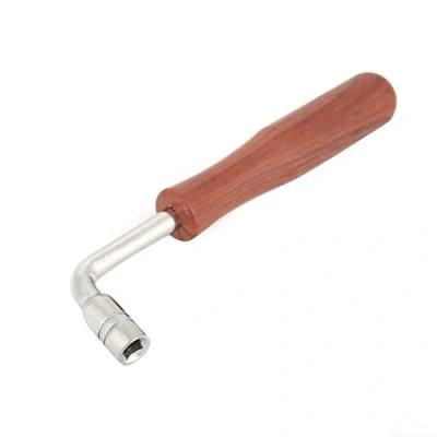 Afbeelding van Dilwe Klavier Stimmschl¨¹ssel, L Form Edelstahl Kunststoff Griff Hebel Square Adapter Piano Tuner Werkzeug