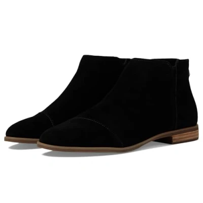 Afbeelding van TOMS Dames Rylie enkellaars, Zwart suède, 6 UK, Suede, 38.5 EU