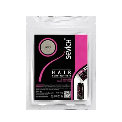 Afbeelding van Sevich Haarvezels Haar Rebuilding Vezels Originele Vulling, Natuur Keratine voor Dun Haar, 100g Grijs