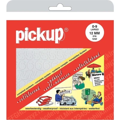 Afbeelding van Pickup Cijfers 0 t/m 9 Wit Largo 12 mm