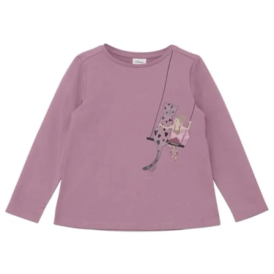 Afbeelding van s.Oliver IN Ashape MIT UND Applikation Longsleeve voor kinderen, Maat: 104/110, Altrosa